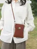 Bolsa de teléfono para mujer de cuero suave de comercio exterior, bolso cruzado simple, bolso de hombro cruzado de cuero suave estilo coreano, bolso pequeño texturizado al por mayor
