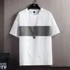 Nova camiseta de verão de manga curta de algodão e linho, camiseta masculina de cor sólida, camisa solta de base, branca, de meia manga