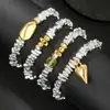 Pulsera de Moda Transfronteriza Europea y Americana de Piedra Negra para Mujer, Nueva Pulsera Retro con Colgante Irregular en Forma de Corazón, Regalo de Vacaciones para Mujer