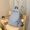 Nova Mochila Versátil Cor Sólida Estudante Simples Estilo Floresta Bolsa de Ombro Dupla Campus Grande Capacidade Mochila para Computador para o Dia a Dia