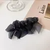 Pasador de moño parte trasera de la cabeza gasa coreana encaje negro súper hada celebridad de internet chica japonesa clip lateral accesorio para el pelo lateral