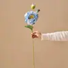 Peonía de borde quemado flor artificial pintura al óleo vintage peonía de borde horneado flor de seda sala de estar interior decoración del hogar accesorios de fotografía