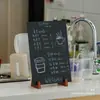 Pizarra Negra Pequeña de Escritorio A4 Vertical para Cafetería Tienda de Té con Leche Soporte de Exhibición de Precios Puesto Tablero de Exhibición de Precios de Productos Horizontal