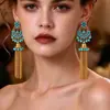 Pendientes Exagerados con Borlas Estilo Bohemio Retro Diseño de Nicho para Mujer Joyería para Orejas Estilo Étnico Pendientes Exóticos