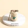 Taza de Hongo Infantil 316 para Uso en Casa, Taza de Aprendizaje de Dibujos Animados para Bebés, Taza con Popote de Doble Capa Anti-quemaduras, Taza de Agua Portátil con Escala
