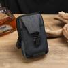 Bolso de cintura para hombre con cierre de seguridad para teléfono móvil, bolso creativo multifuncional para guardar certificados y cambio, bolso de cintura con costuras de moda al por mayor