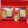 Pegatinas Doradas para Teléfono con Diseños de Princesa, Deseándote Riqueza y Prosperidad, Set de Caja de Regalo de Calabaza, Pegatinas Doradas Puras para Teléfono, Pequeños Regalos Promocionales al por Mayor