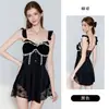 Precioso camisón seductor de satén y encaje escotado con busto acolchado, malla con volantes y un camisón, ropa de estar por casa talla grande 3944