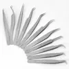 Pinzas para pestañas malla pinzas para injerto de pestañas rizador de pestañas pinzas para pestañas postizas pinza de pluma dorada herramienta de floración de alta precisión