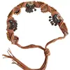 Cinturón Tejido con Borlas Retro Estilo Bohemio Moda Femenina con Falda Accesorios de Cinturón Ancho de Gama Alta de Moda