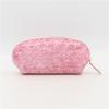 Bolsa de Cena de Mano Personalizada por el Fabricante Respetuosa con el Medio Ambiente con Borde de PU, Bolsa para Cosméticos, Acolchada, Bordada con Rosas, Bolsa Cosmética, Monedero