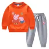 Conjunto de suéter infantil outono e inverno 2023 estilo ocidental novo para crianças médias e grandes forrado com lã grosso quente roupas de inverno conjunto de manga comprida