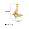 Moda Transfronteiriça Liga de Cobre Micro Diamante Zircônia Colorida Borboleta Pingente Acessórios DIY Acessórios de Colar Atacado