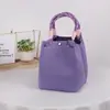 Bolso de vacaciones, bolso tipo cubo para mujer, bolso de mano de punto de moda europeo y americano, superventas transfronterizo, venta al por mayor de bolsos de punto