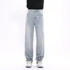 Pantalones de Calle Sueltos Acampanados de Longitud Completa Pierna Ancha Estilo Callejero para Pareja de Primavera y Otoño Pantalones Hip-Hop Jeans de Cintura Media para Hombre Hombre