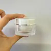 Em Estoque Pote de Creme Acrílico 5g, Recipiente Interno de PP de Camada Dupla para Creme para os Olhos e Creme Facial, Fabricante de Frasco de Embalagem Cosmética 15g