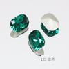 Dongzhou Diamante Esmeralda Cristal Uñas Arte Diamante Destellante Seleccionado Vidrio K9 Diamante Ovalado Forma Especial Collar Pendientes Accesorios de Joyería