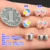 Cubo de Cuentas Espaciadoras Estrella Luna Azul Quemado de Plata Pura S999 Cuentas de Cubo Cuerda de Mano Trenzada de Cristal Collar Accesorios Hechos a Mano DIY
