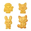 Cortador de galletas 3D en relieve Judy y Nick de Zootopia, cortador de galletas de dibujos animados, herramienta para glaseado y horneado
