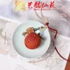 Pulsera Artesanal de Madera con Semillas de Cascabel, Cascabel de Agitar a Mano, Carrillón de Viento de Cáscara de Fruta de los Deseos, Colgante para Bolso, Llavero para Teléfono