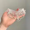 Novo colar de renda doce com franjas estilo coreano, simples e elegante, corrente versátil para clavícula com pérolas, acessório de nicho para mulheres