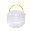Balde de Lavagem de Pincéis Transparente Telescópico Dobrável para Arte, Recipiente Portátil Comprimido para Lavagem de Pincéis para Pintura, Embalado Individualmente, em Estoque, Dobrável
