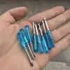 Chave de fenda pequena azul de ponta chata 2mm, tamanho pequeno com cabo de cristal, chave de fenda de brinquedo para desmontar óculos e relógios