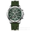 Reloj de cuarzo para hombre, con calendario de tres ojos, cinta de silicona, decoración, estilo informal, de comercio exterior, nueva moda