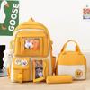 Cross-border ins bolsa escolar feminina coreana ensino médio escola secundária grande capacidade mochila simples pequena fresca mochila de lazer ao ar livre