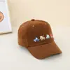 Chapéus Infantis Transfronteiriços Primavera e Outono Bebê Desenho Animado Boné com Aba Estilo Coreano Chapéu de Sol Bordado Boné de Baseball de Quatro Painéis
