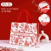 Sacola de Lembrança de Casamento, Bolsa de Lona com Padrão de Logo de Madrinha, Bolsa de Lona, Dupla Felicidade, Bolsa de Doces de Casamento de Alto Padrão