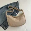 Veludo Cotelê Artístico Estilo Japonês Estilo Preguiçoso 2025 Verão Novo Estudante Casual Versão Coreana Bolsa Simples Bolsa Dumpling