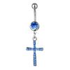 Joyería Piercing de Mercancía Transfronteriza Acero Inoxidable Uña Umbilical Colgante de Cruz de Diamante Hebilla para Ombligo Anillo para Ombligo