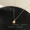 Misma Cadena para Clavícula de Blogger Coreana para Mujer, Diseño de Nicho, Collar de Perlas de Agua Dulce, Collar de Apilamiento Moderno y de Alta Gama