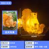 Lámpara de Animal Pequeño Luminoso Simulado, Lámpara de Conejo, Lámpara de Panda, Lámpara de Ardilla, Búho, Tucán Camaleón Lámpara de Árbol Colgante