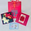 Llavero Edición Año del Caballo de Oro Colgante para Bolso Cadena Caja de Regalo de Paz y Alegría Regalo de Cumpleaños