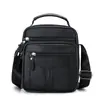 Bolso de hombro de cuero para hombre, bolso cruzado vertical de negocios, bolso de cuero genuino, bolso cruzado pequeño elegante y de alta gama para hombre