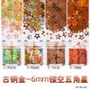 Amazon nova 6mm oca cinco pontas estrela Pó Glitter facial palco maquiagem decoração unha joia fábrica atacado