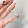 Colgante de Máscara de Zorro de Calcedonia Blanca Hielo Natural para Mujer Colgante de Conejo Tridimensional de Ágata Hielo Alto Colgante de Jade