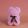 Oso de Rosas de 25 cm Regalo para el Día de San Valentín, Día de la Madre, Cumpleaños Admite Procesamiento Personalizado Arte Floral Flores Eternas Flores Hechas a Mano