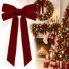 Corona de Adviento de Cinta de Terciopelo Cruzada Lazo Regalo Hogar Árbol de Navidad Chimenea Válvula Decoración Adornos