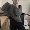 Suéter de Punto de Manga de Linterna de Estilo Coreano Holgado Talla Grande para Mujer Primavera, Otoño e Invierno Nuevo Suéter de Punto Holgado con Top Interior para Mujer