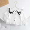 Camisas para Niñas, Camisetas Básicas para Niños, Camisas Blancas, Ropa de Otoño, Nuevo Estilo 2026, Tops Elegantes con Cuello de Muñeca para Niños Pequeños para Primavera y Otoño