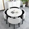 Mesa de Comedor Simple que Ahorra Espacio para Uso Doméstico, Adecuada para Apartamentos Pequeños, Mesa de Comedor para Negociaciones en Tiendas, Juego de Mesa y Sillas, Mesa Redonda para Recepción