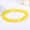 Pulseira Jingdong Joias Olho de Gato Branco Pulseira Olho de Gato Fashion Versátil para Mulheres Pulseira Olho de Gato Redonda