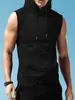 2026 Amazon Colete Masculino de Verão Estilo Americano Fresco Sem Mangas Versátil Cordão Cor Sólida Top Tendência em Estoque