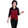 Chaqueta Gruesa de Forro Polar Otoño e Invierno para Madres de Mediana Edad y Mayores Ropa Deportiva de Colores Combinados Traje Casual Estilo Occidental para Mujeres Mantener Caliente Suegra