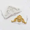 Molde de silicone padrão europeu estilo palácio totem retro oco relevo borda de decoração de bolo de fondant