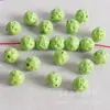 Contas de Bolas de Lã Pintadas em Acrílico, Contas de Abóbora Coloridas como Doces, Contas Feitas à Mão para DIY com Furo Reto, Contas Redondas, Acessórios para Corrente de Celular