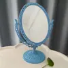 Espejo de Maquillaje, Espejo de Tocador para el Hogar, Espejo de Escritorio Giratorio de Doble Cara Tipo Princesa, Espejo de Escritorio para Dormitorio de Estudiantes, Espejo de Maquillaje para Niñas